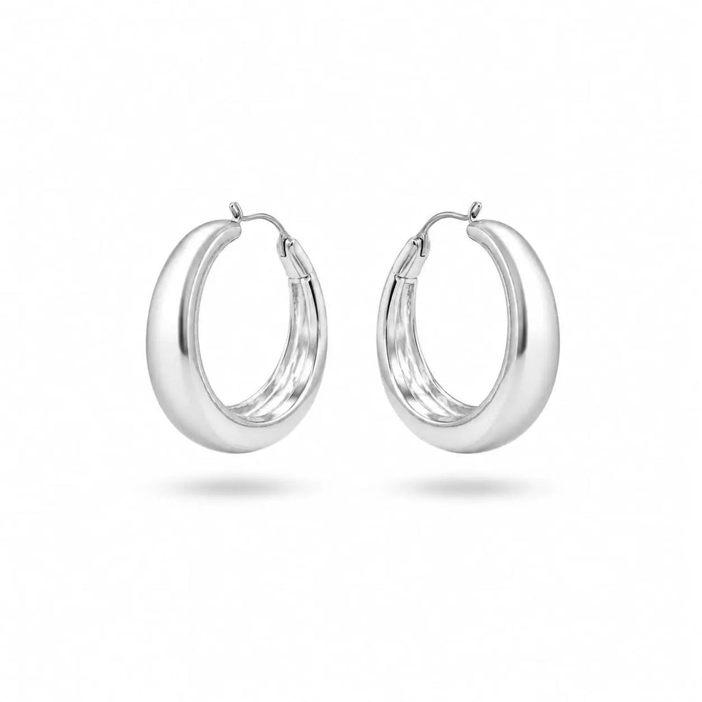 925 Sterling Silver Classic Hoop Earrings