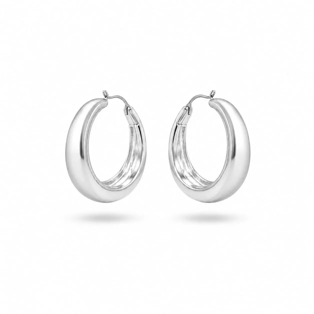 925 Sterling Silver Classic Hoop Earrings
