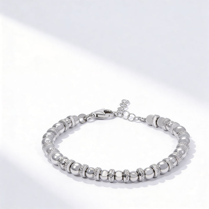 925 Sterling Silver Beaded Bracelet