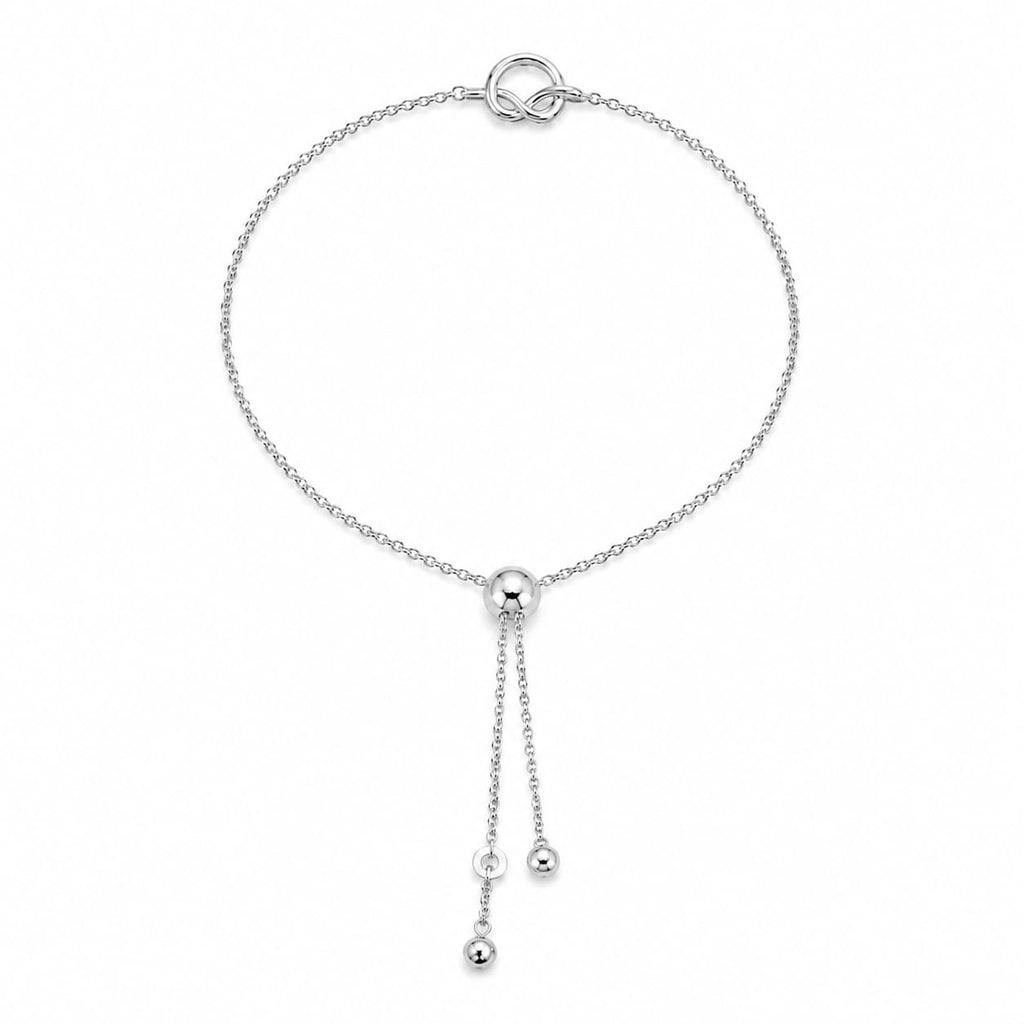 925 Sterling Silver  Knot Bolo Chain Bracelet