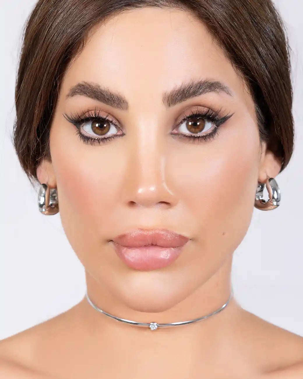 925 Sterling Silver Sculpted Hoop Earrings