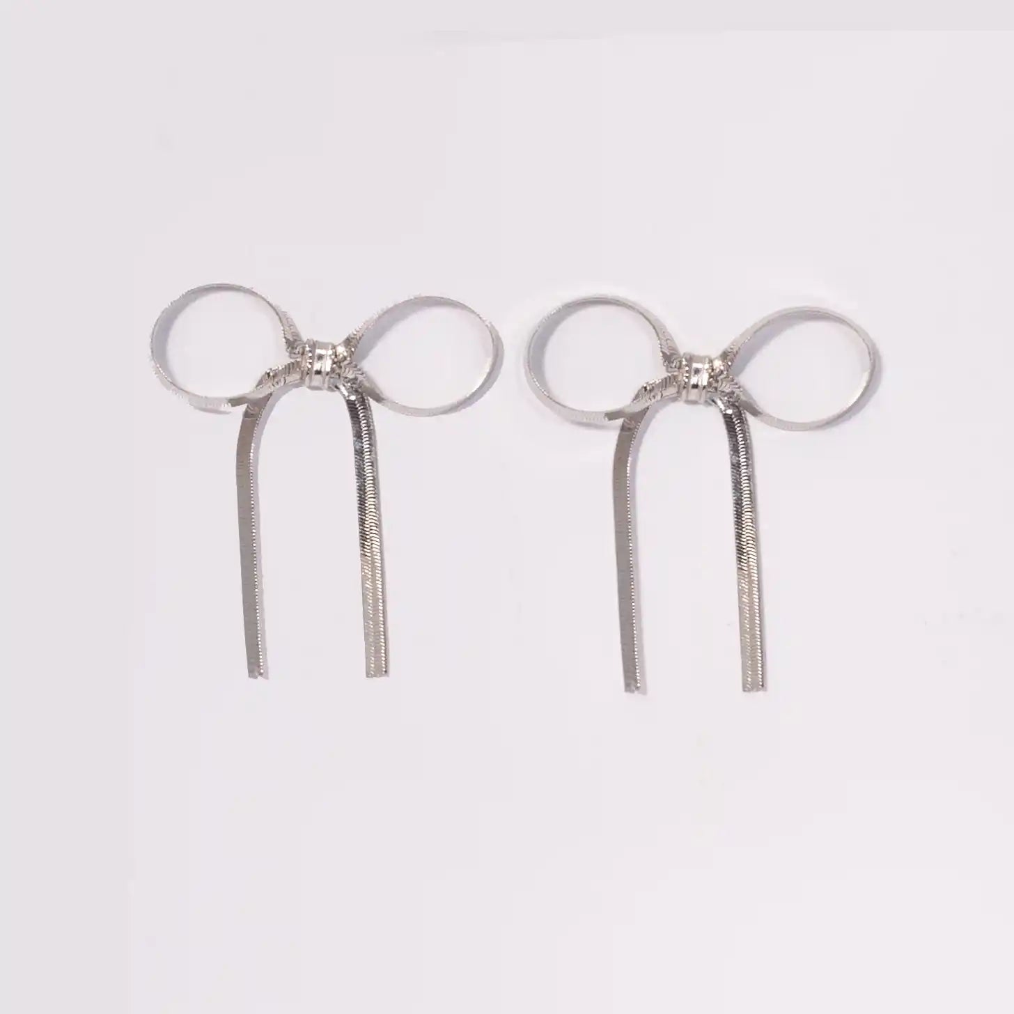 925 Sterling Silver Ribbon Tassel Earrings