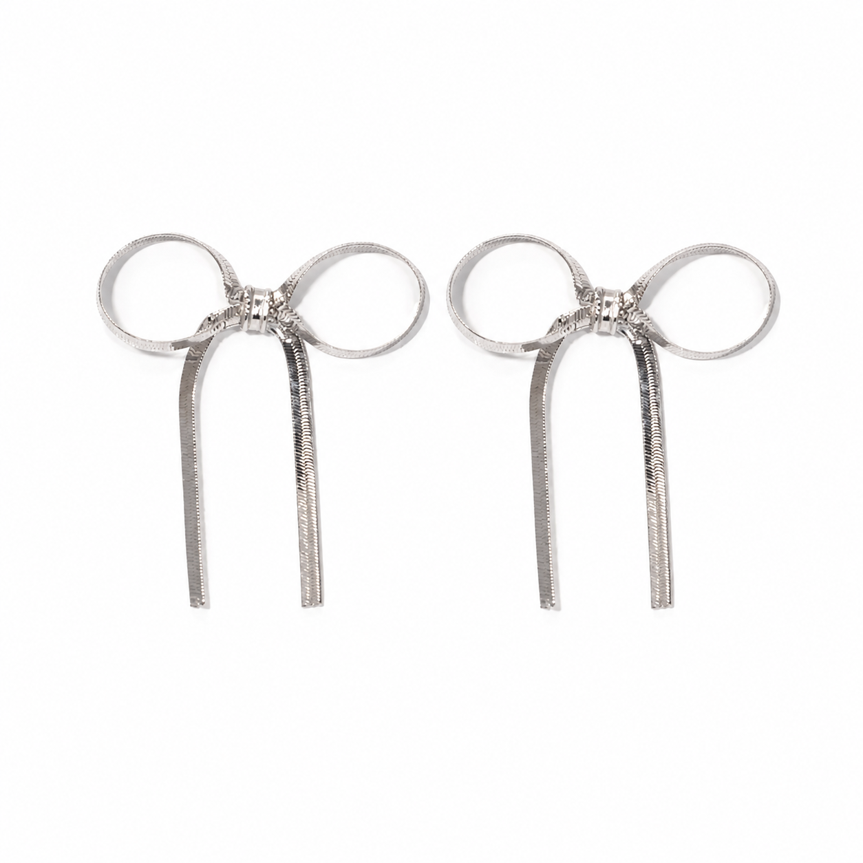 925 Sterling Silver Ribbon Tassel Earrings