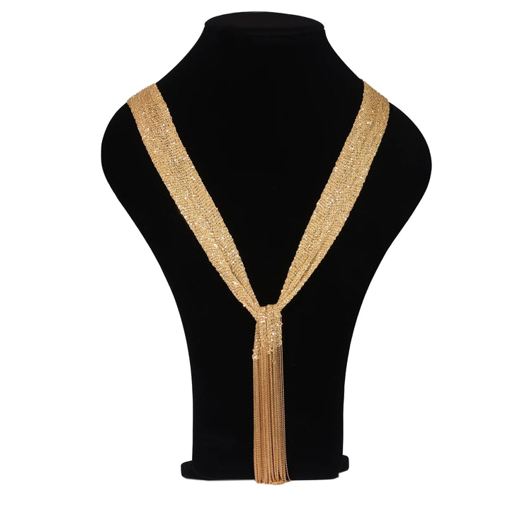 925 Sterling Silver Gold Tassel Necklace
