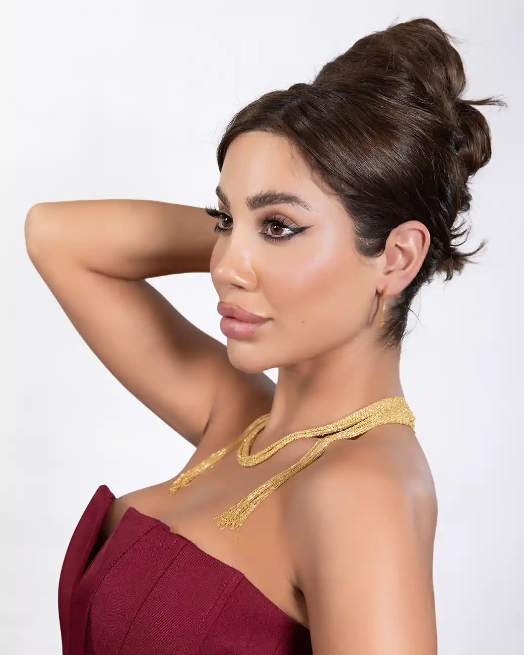 925 Sterling Silver Gold Tassel Necklace