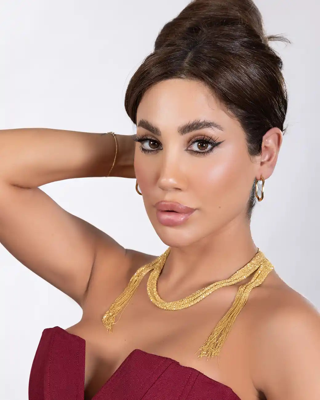 925 Sterling Silver Gold Tassel Necklace