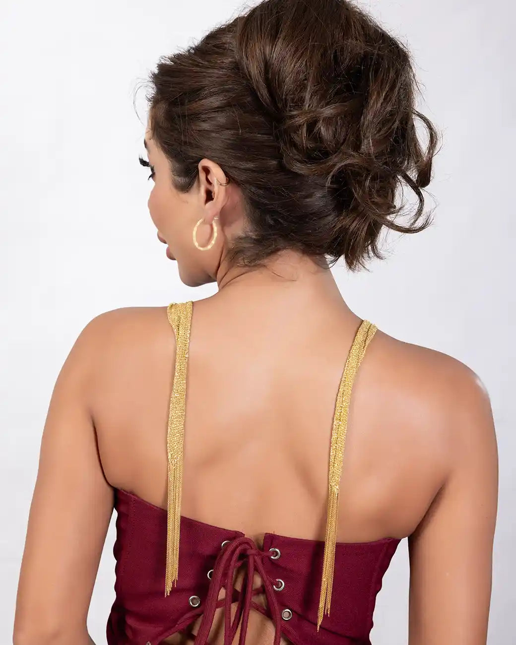 925 Sterling Silver Gold Tassel Necklace