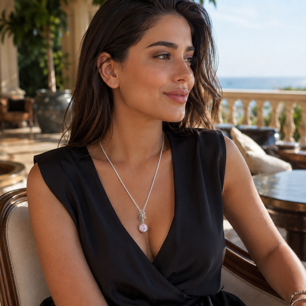 925 Sterling Silver Charm Pendant Necklace