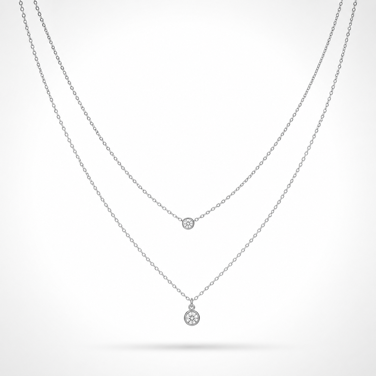 925 Sterling Silver Layered Necklace