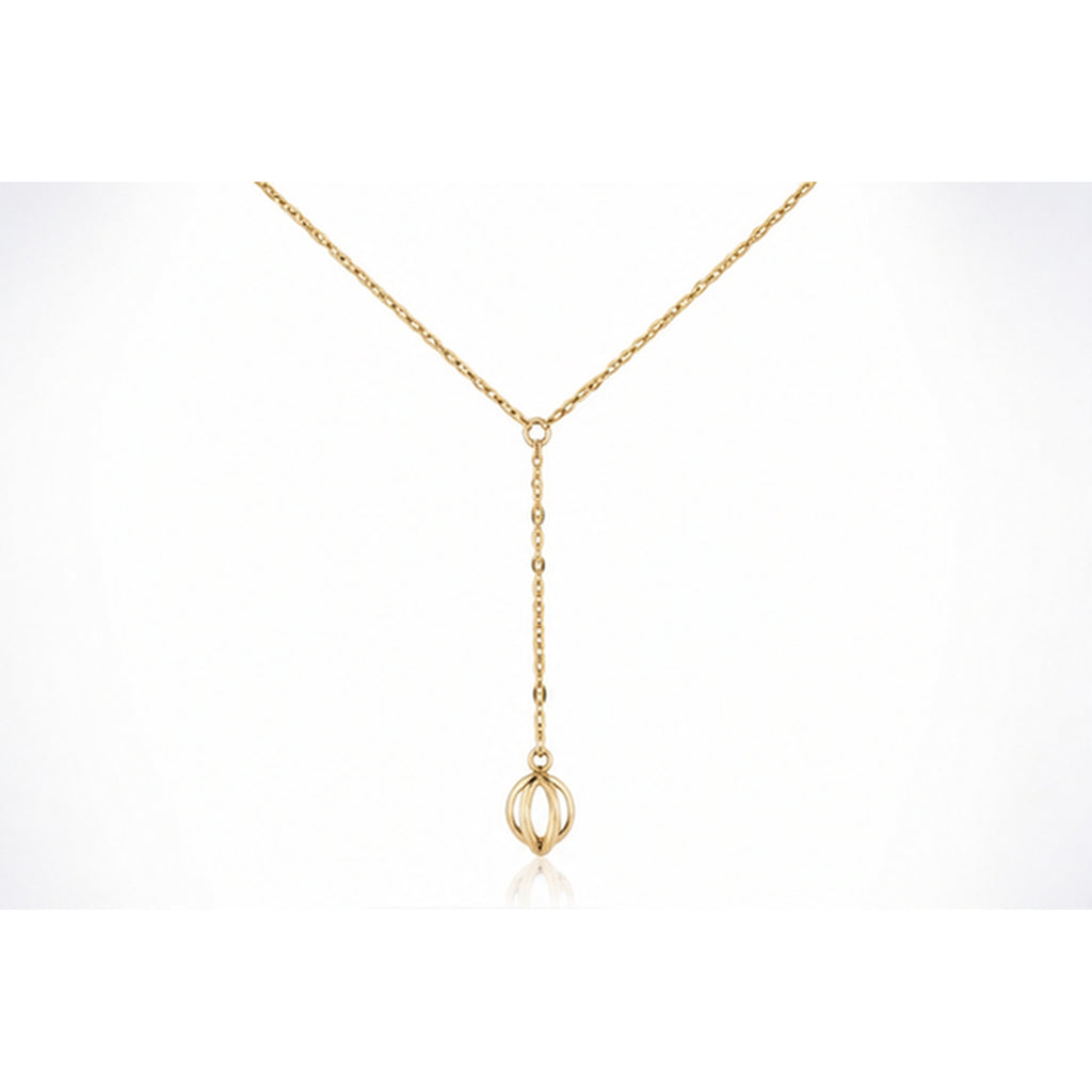 925 Sterling Silver Delicate Gold Plated Lariat Chain Necklace