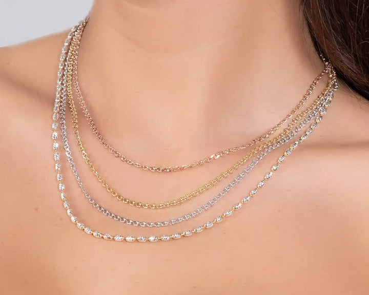 925 Sterling Silver Beaded Necklace