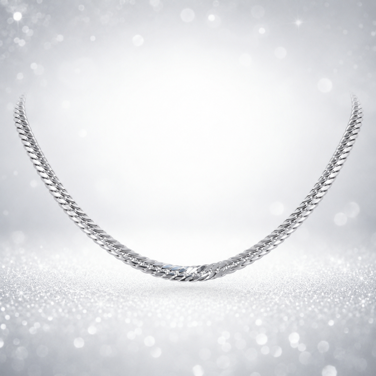 925 Sterling Silver Herringbone Chain Necklace