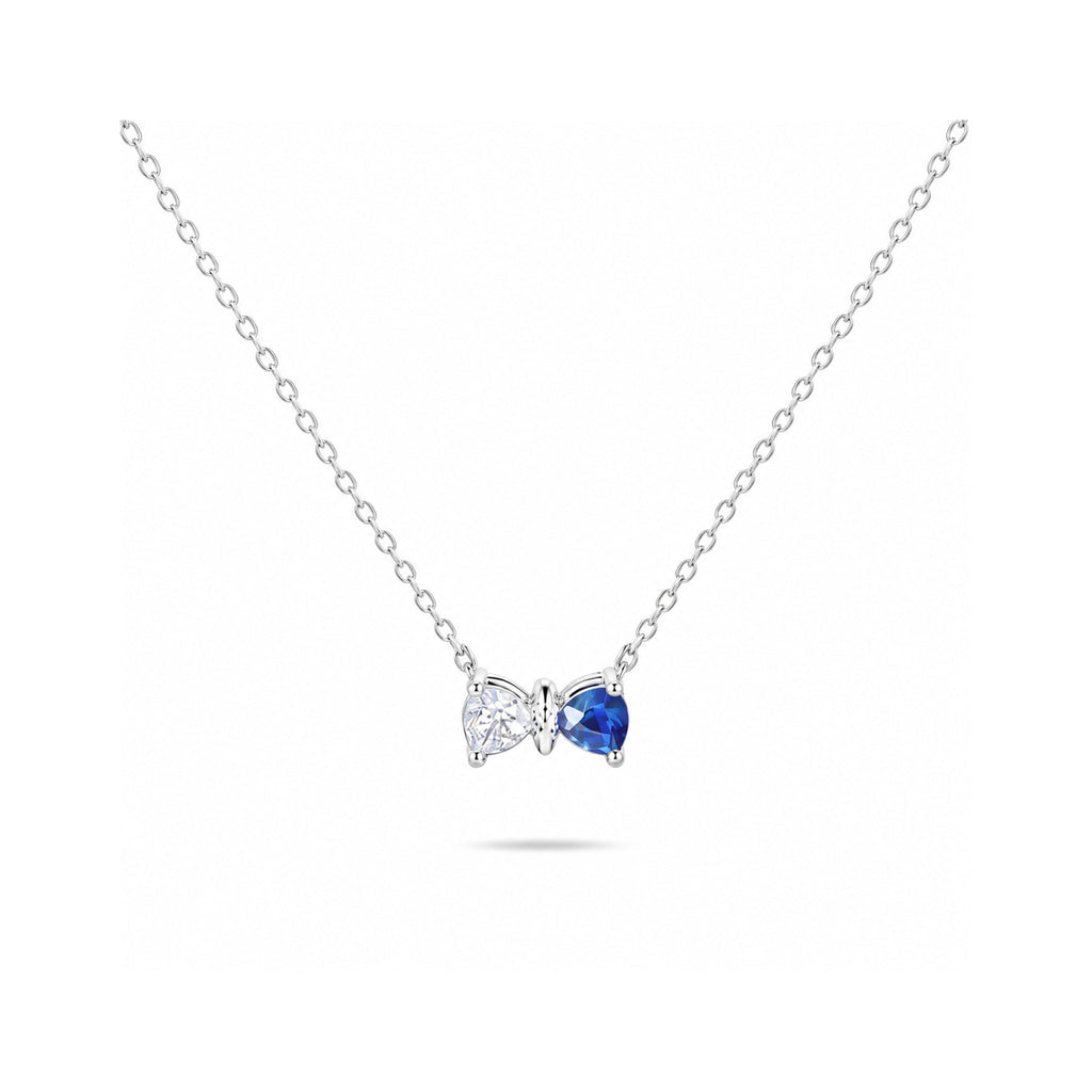 925 Sterling Silver Bow Pendant Necklace