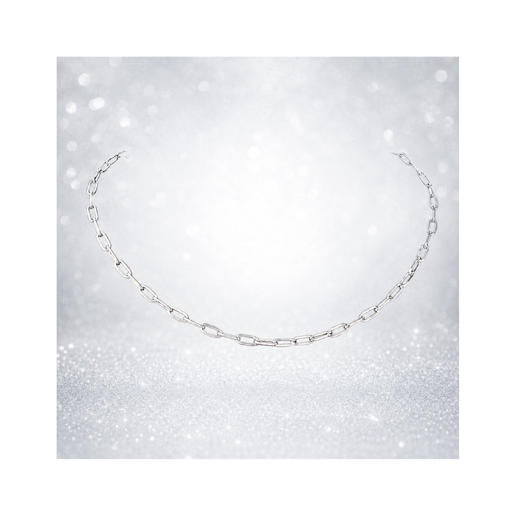 925 Sterling Silver Paperclip Chain Necklace