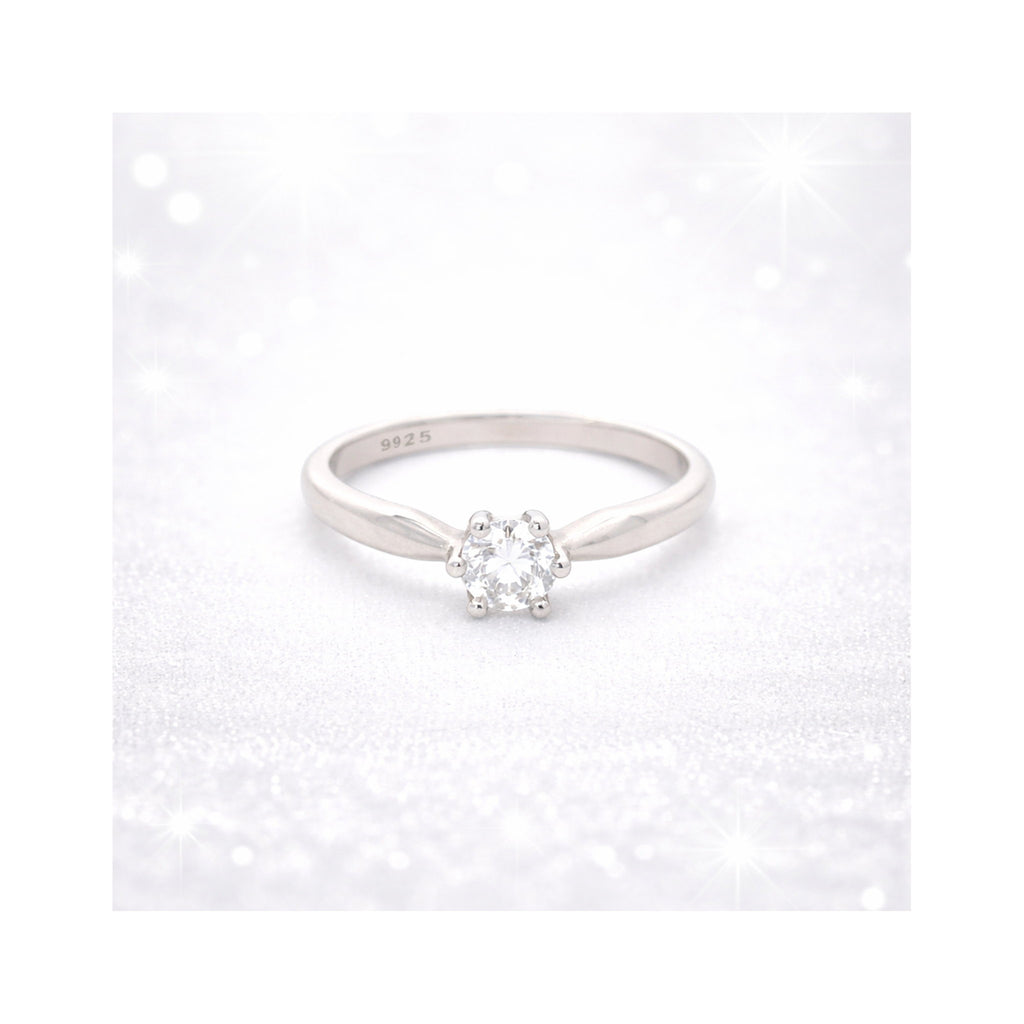 925 Sterling Silver Round Brilliant Solitaire