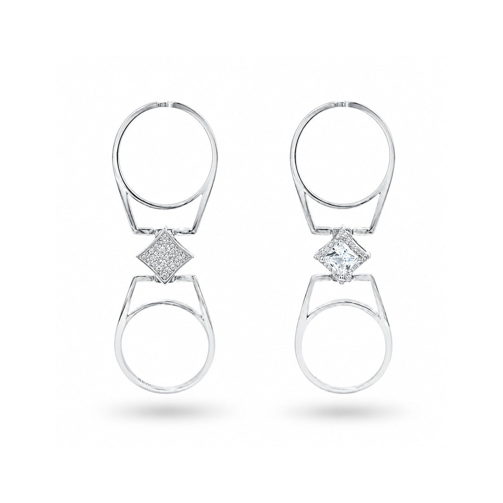 925 Sterling Silver Kite-Set Double Faced Cocktail Ring