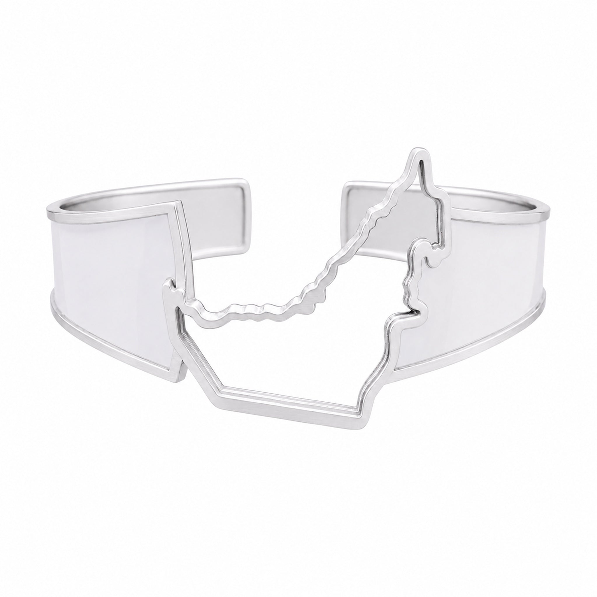 SAMVELLI UAE Map Blanc 925 sterling silver bangle